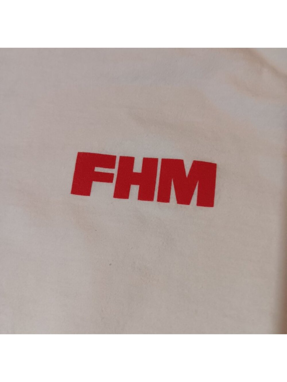FHM British Magazine Vintage Men's T-shirt Large For Him Long-Sleeve Anvil 90s